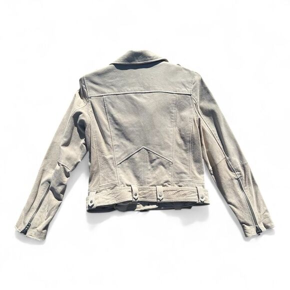 Blank NYC White Sand Suede Moto Jacket Size M - Cream Neutral Moto - Picture 5 of 9